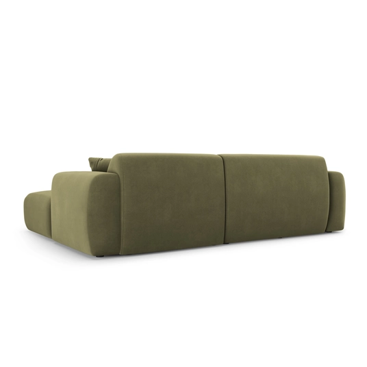 Velvet Right Corner Sofa, "Nolio", 4 Seats, 235x170x72 Made in Europe