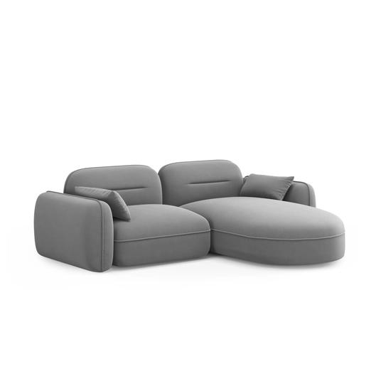 Velvet Modular Right Corner Sofa, "Sydney", 3 Seats, 230x165x70 Made in Europe