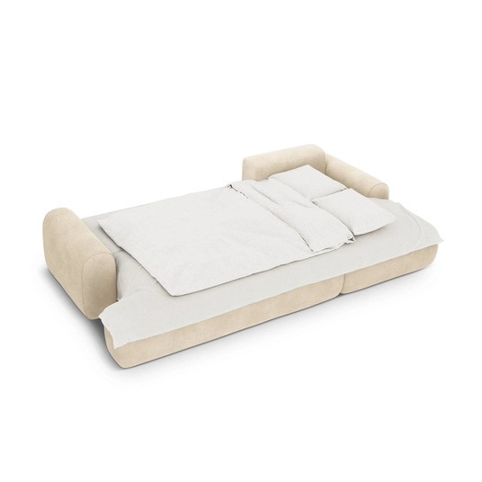 Velvet Right Corner Sofa With Bed Function And Box, "Calma", 3 Seats, 275x142x84 Made in Europe