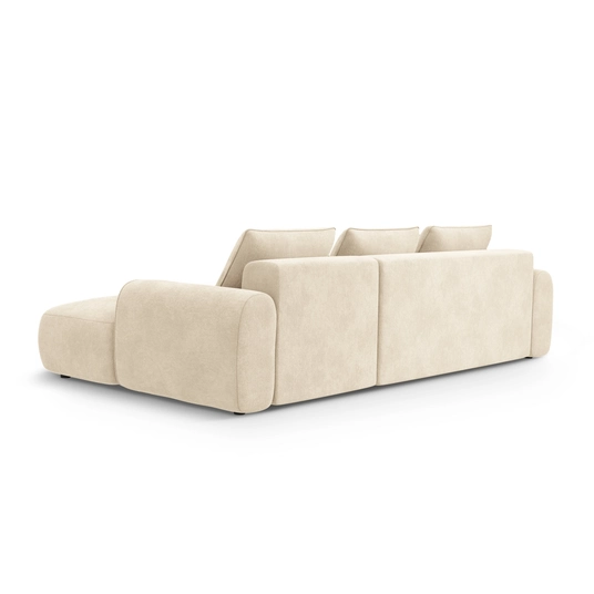 Velvet Right Corner Sofa With Bed Function And Box, "Calma", 3 Seats, 275x142x84 Made in Europe