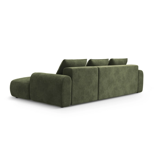 Velvet Right Corner Sofa With Bed Function And Box, "Calma", 3 Seats, 275x142x84 Made in Europe