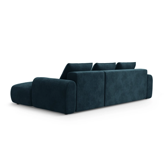 Velvet Right Corner Sofa With Bed Function And Box, "Calma", 3 Seats, 275x142x84 Made in Europe