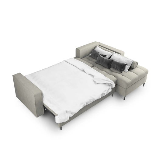 Right Corner Sofa With Bed Function And Box, "Aspen", 5 Seats, 240x175x96 Made in Europe