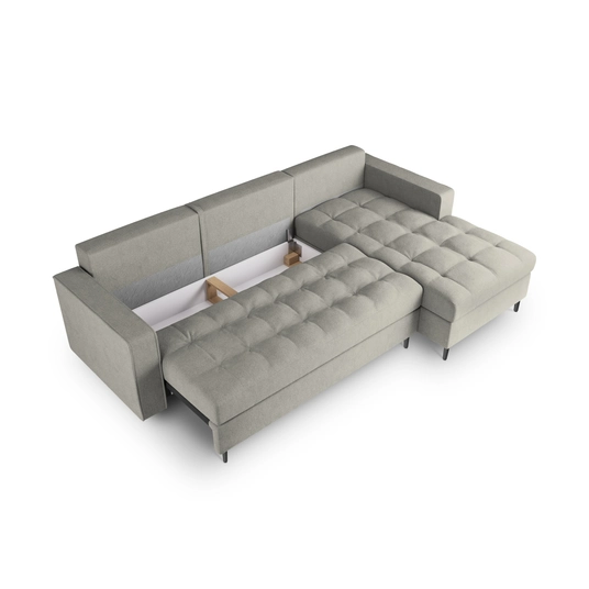 Right Corner Sofa With Bed Function And Box, "Aspen", 5 Seats, 240x175x96 Made in Europe