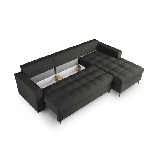 Right Corner Sofa With Bed Function And Box, "Aspen", 5 Seats, 240x175x96 Made in Europe