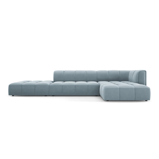 Velvet Modular Right Corner Sofa, "Moritz", 5 Seats, 323x160x70 Made in Europe