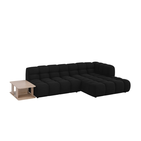 Velvet Modular Right Corner Sofa, "Sky", 4 Seats, 297x162x70 Made in Europe