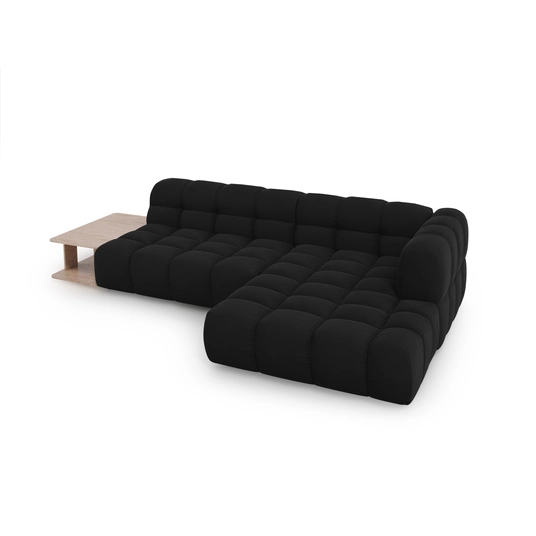 Velvet Modular Right Corner Sofa, "Sky", 4 Seats, 297x162x70 Made in Europe
