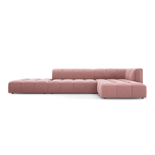 Velvet Modular Right Corner Sofa, "Moritz", 5 Seats, 323x160x70 Made in Europe