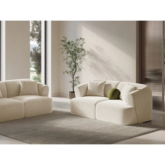 Velvet Modular Sofa, "Campi", 2 Seats, 180x90x70 Made in Europe