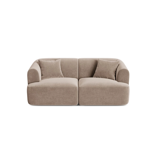 Velvet Modular Sofa, "Campi", 2 Seats, 180x90x70 Made in Europe