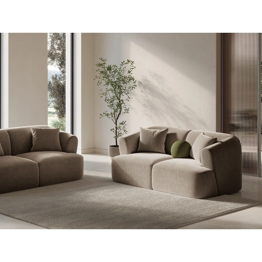 Velvet Modular Sofa, "Campi", 2 Seats, 180x90x70 Made in Europe