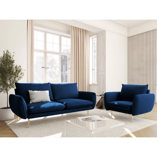 Velvet Sofa, "Vienna", 2 Seats, 160x92x95 Made in Europe