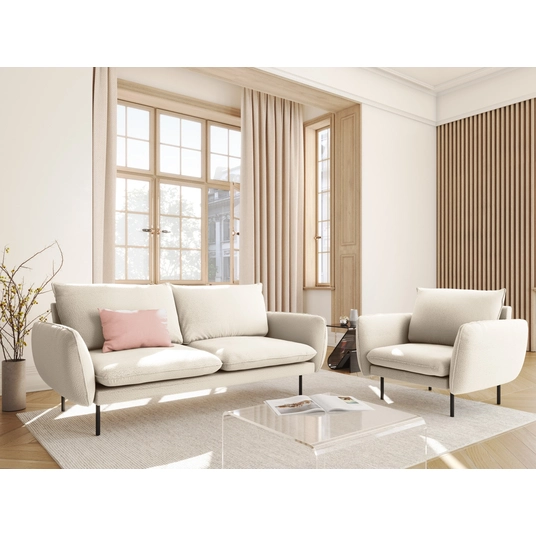 Boucle Sofa, "Vienna", 2 Seats, 160x92x95 Made in Europe