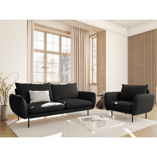 Boucle Sofa, "Vienna", 2 Seats, 160x92x95 Made in Europe