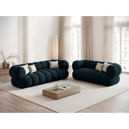 Velvet Sofa, "Koge", 3 Seats, 210x95x70 Made in Europe