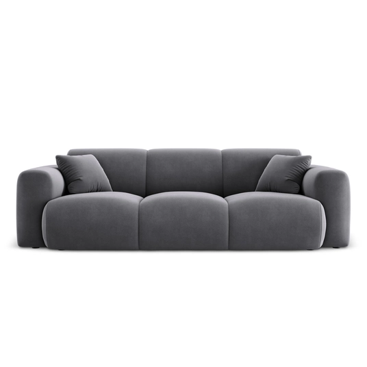 Velvet Sofa, "Nolio", 3 Seats, 235x95x72 Made in Europe
