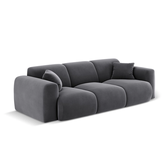 Velvet Sofa, "Nolio", 3 Seats, 235x95x72 Made in Europe