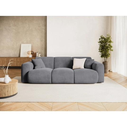 Velvet Sofa, "Nolio", 3 Seats, 235x95x72 Made in Europe