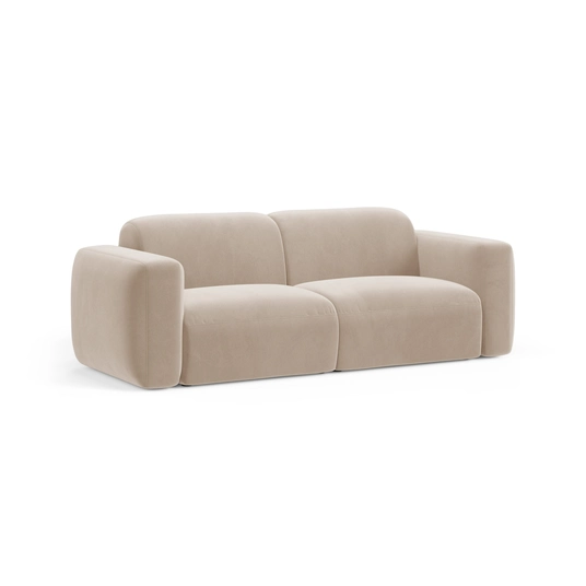 Velvet Modular Sofa, "Strino", 3 Seats, 220x98x78 Made in Europe