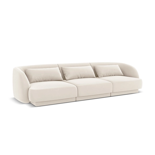Velvet Sofa, "Tulum", 3 Seats, 255x90x70 Made in Europe