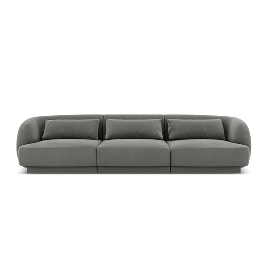 Velvet Sofa, "Tulum", 3 Seats, 255x90x70 Made in Europe