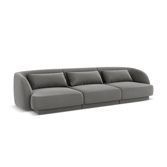 Velvet Sofa, "Tulum", 3 Seats, 255x90x70 Made in Europe