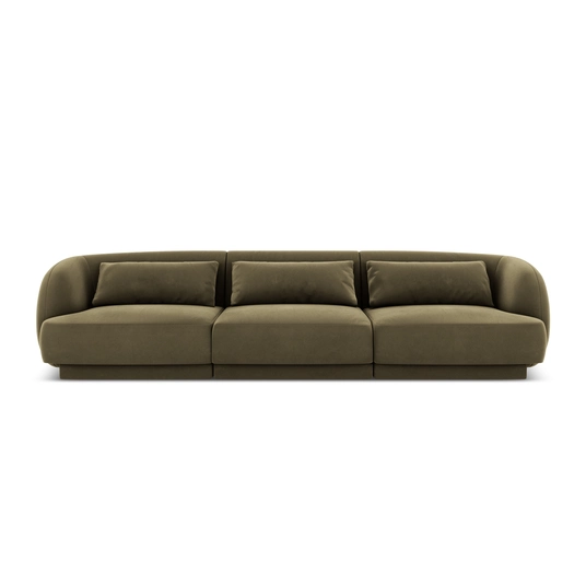 Velvet Sofa, "Tulum", 3 Seats, 255x90x70 Made in Europe