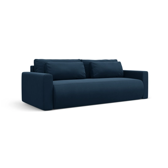 Velvet Sofa With Bed Function And Box, "Belfast", 3 Seats, 238x105x84 Made in Europe
