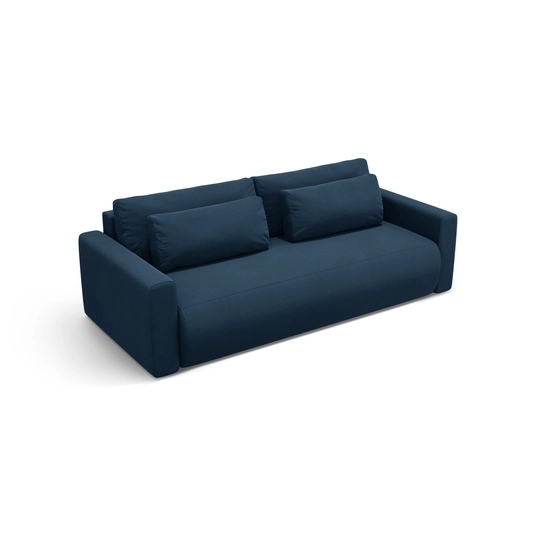 Velvet Sofa With Bed Function And Box, "Belfast", 3 Seats, 238x105x84 Made in Europe