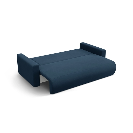 Velvet Sofa With Bed Function And Box, "Belfast", 3 Seats, 238x105x84 Made in Europe