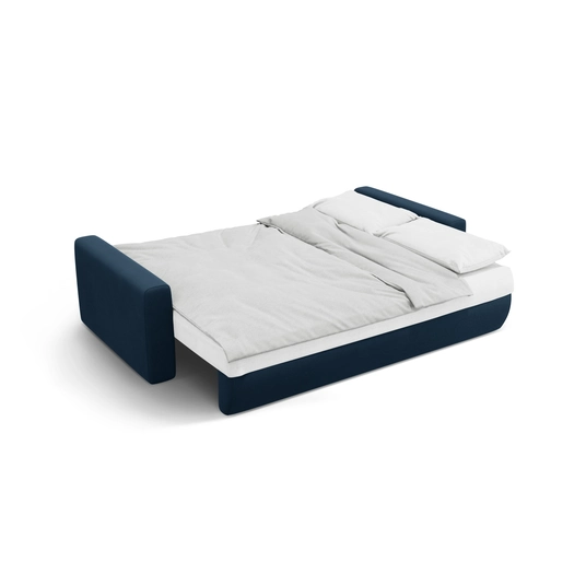 Velvet Sofa With Bed Function And Box, "Belfast", 3 Seats, 238x105x84 Made in Europe