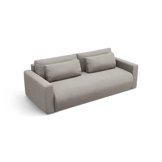 Velvet Sofa With Bed Function And Box, "Belfast", 3 Seats, 238x105x84 Made in Europe