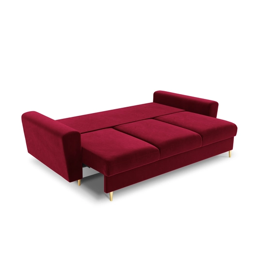 Velvet Sofa With Bed Function And Box, "Kyoto", 3 Seats, 235x100x88 Made in Europe