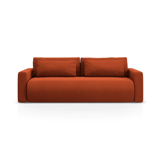 Velvet Sofa With Bed Function And Box, "Belfast", 3 Seats, 238x105x84 Made in Europe