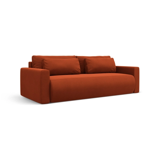Velvet Sofa With Bed Function And Box, "Belfast", 3 Seats, 238x105x84 Made in Europe