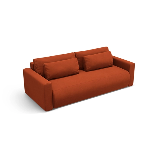 Velvet Sofa With Bed Function And Box, "Belfast", 3 Seats, 238x105x84 Made in Europe