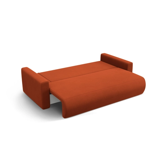 Velvet Sofa With Bed Function And Box, "Belfast", 3 Seats, 238x105x84 Made in Europe