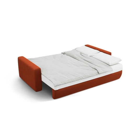 Velvet Sofa With Bed Function And Box, "Belfast", 3 Seats, 238x105x84 Made in Europe