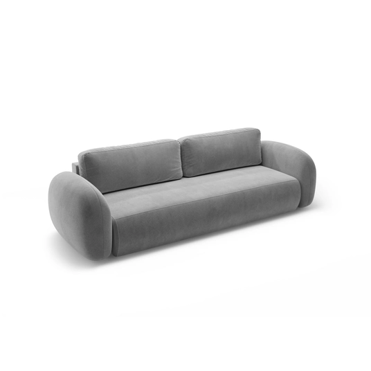 Velvet Sofa With Bed Function And Box, "Tonale", 3 Seats, 262x105x88 Made in Europe