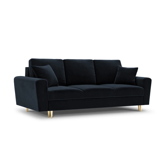 Velvet Sofa With Bed Function And Box, "Kyoto", 3 Seats, 235x100x88 Made in Europe