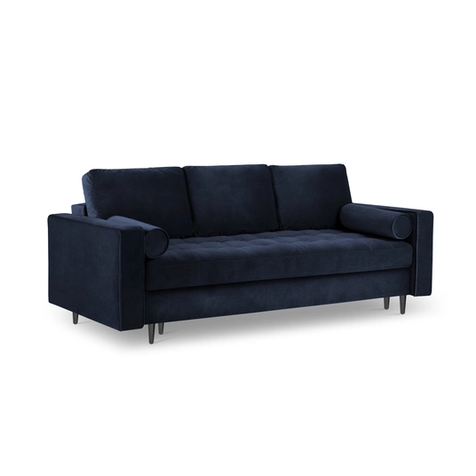 Velvet Sofa With Bed Function And Box, "Aspen", 3 Seats, 225x100x96 Made in Europe