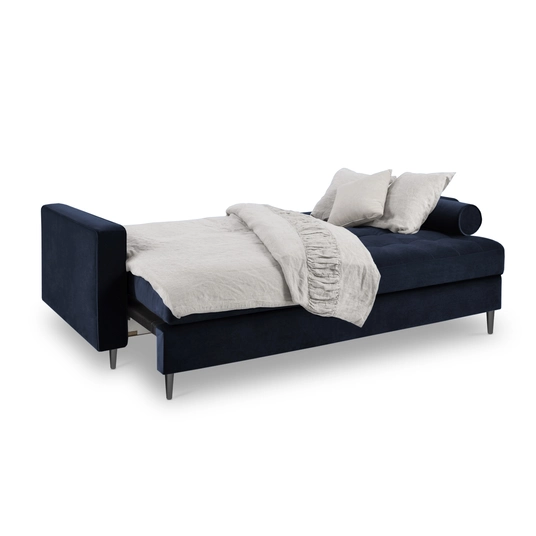 Velvet Sofa With Bed Function And Box, "Aspen", 3 Seats, 225x100x96 Made in Europe