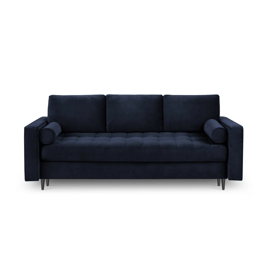 Velvet Sofa With Bed Function And Box, "Aspen", 3 Seats, 225x100x96 Made in Europe