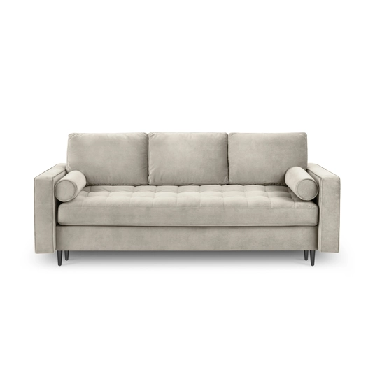 Velvet Sofa With Bed Function And Box, "Aspen", 3 Seats, 225x100x96 Made in Europe