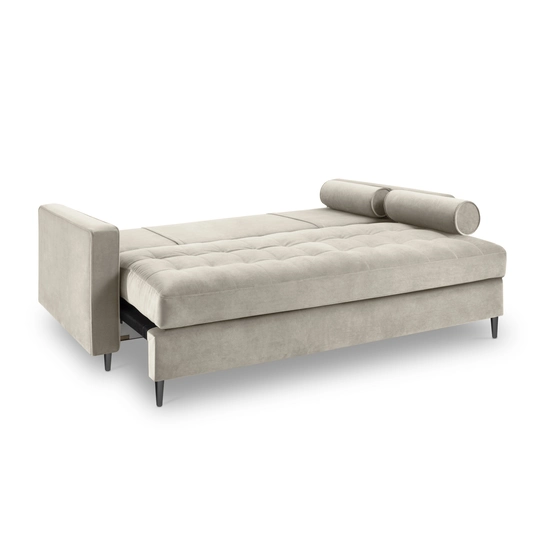 Velvet Sofa With Bed Function And Box, "Aspen", 3 Seats, 225x100x96 Made in Europe