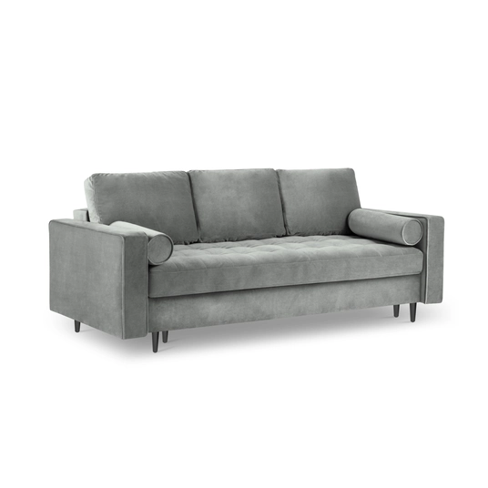 Velvet Sofa With Bed Function And Box, "Aspen", 3 Seats, 225x100x96 Made in Europe
