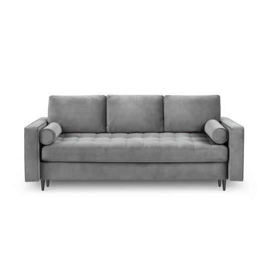 Velvet Sofa With Bed Function And Box, "Aspen", 3 Seats, 225x100x96 Made in Europe