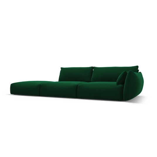 Left Velvet Sofa, "Matera", 4 Seats, 264x110x85 Made in Europe
