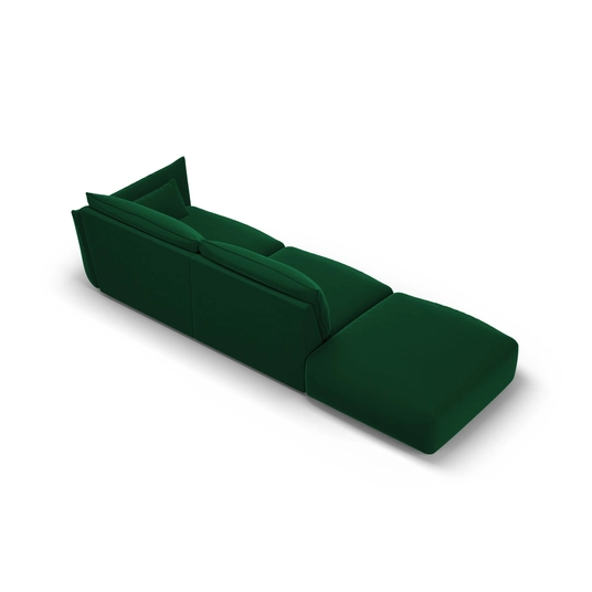Left Velvet Sofa, "Matera", 4 Seats, 264x110x85 Made in Europe